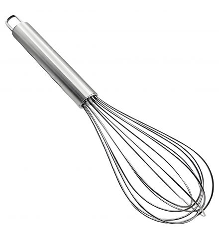 Stainless Steel Wire Whisk, Egg Beater, Kitchen Tool, 25cm (Silver), Standard